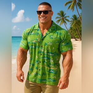 Jimmy Buffett It’s 5 o’clock Somewhere tropical silk shirt